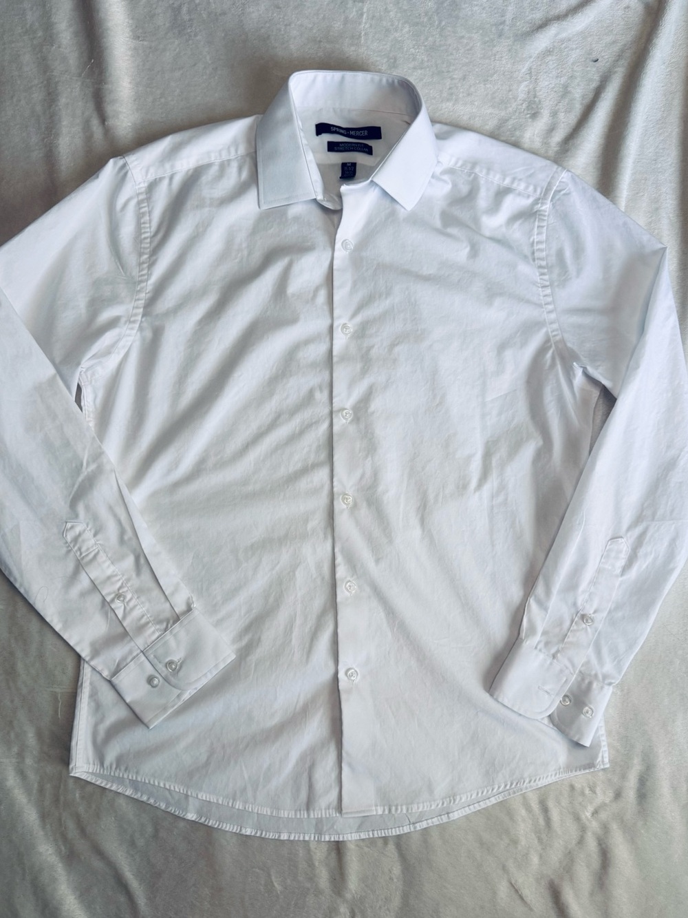 Modern Fit White Dress Shirt by Spring + Mercer